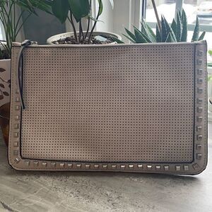 Summer & Rose Clutch - NWOT - Beige with Silver Studding